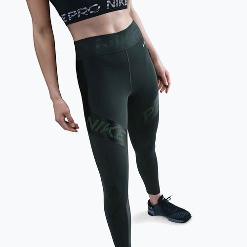 Leggings sportivi da donna Nike Pro Sculpt High-Waisted 7/8 seaweed/vintage green/white