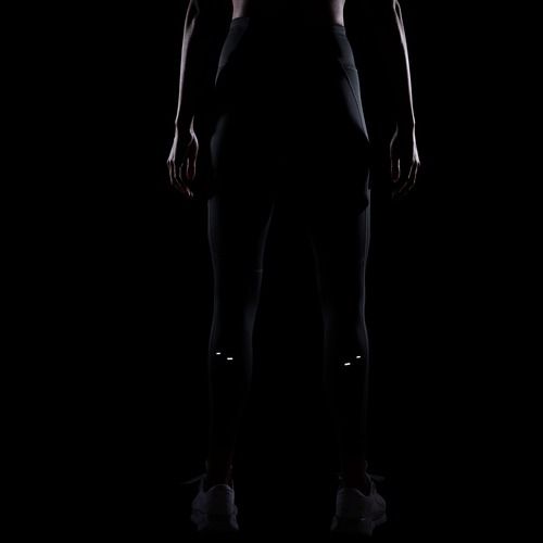 Leggings da running donna Nike Tempo Swoosh Run High-Waisted 7/8 black/white