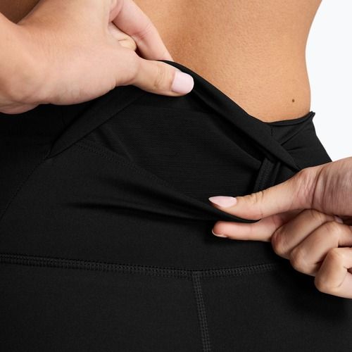 Leggings da running donna Nike Tempo Swoosh Run High-Waisted 7/8 black/white