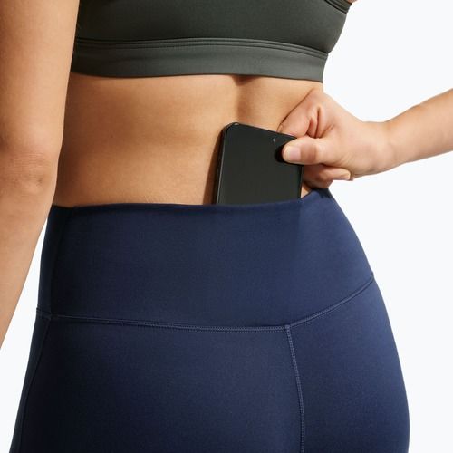 Leggings donna Nike One Seamless Front High-Waisted midnight navy/white