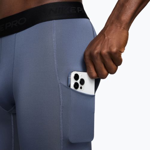 Legginsy treningowe męskie Nike Pro Dri-Fit Tight Fitness diffused blue/black