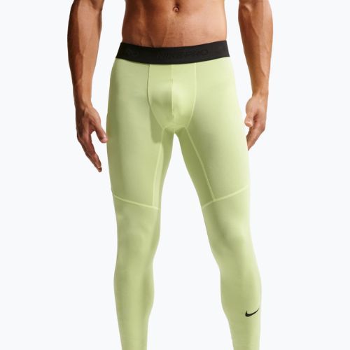 Leggings da uomo per allenamento Nike Pro Dri-Fit Tight Fitness light liquid lime/black