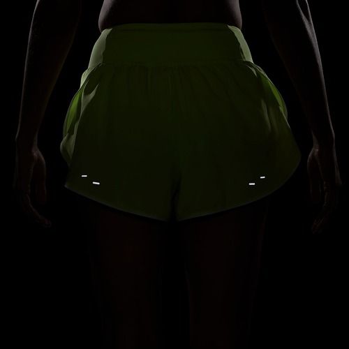 Pantaloncini da running donna Nike Tempo Swoosh Dri-Fit Mid-Rise Brief-Lined light lemon twist/white
