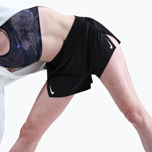 Pantaloncini running da donna Nike AeroSwift Dri-Fit ADV Mid-Rise 3" black/white