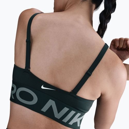 Reggiseno sportivo Nike Pro Indy Plunge seaweed/clay green/white
