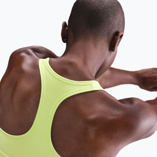 Reggiseno sportivo Nike Swoosh Medium Support Light Lemon Twist/Stone Mauve/White