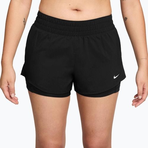 Pantaloncini da running donna Nike One Dri-FIT 2IN1 black/white