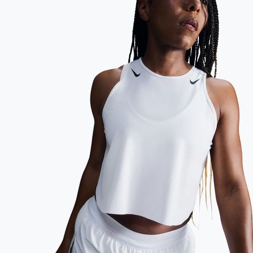 Canotta da running donna Nike AeroSwift Dri-Fit ADV Cropped Tank Top off white/black