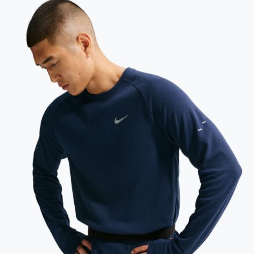 Maglia running a maniche lunghe da uomo Nike Stride Dri-Fit Waffle Crew midnight navy