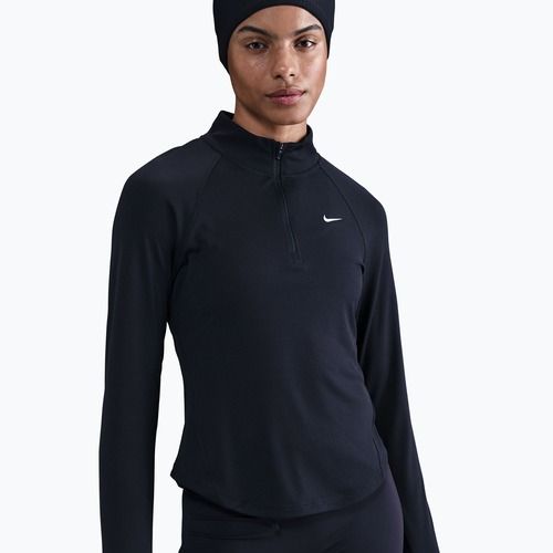 Felpa da running donna Nike Tempo Swoosh Run Dri-Fit 1/4-Zip black/white