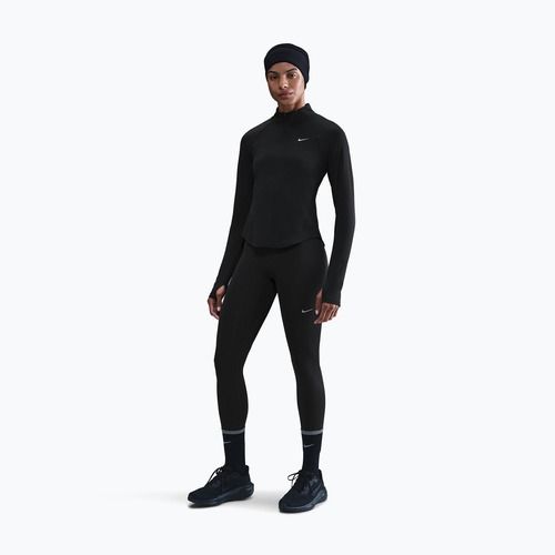 Felpa da running donna Nike Tempo Swoosh Run Dri-Fit 1/4-Zip black/white