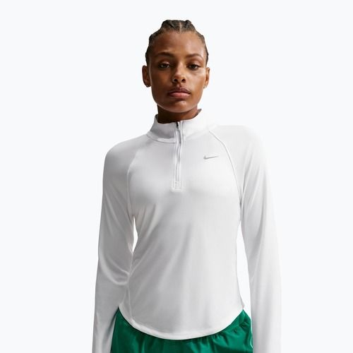 Maglia a maniche lunghe da running da donna Nike Tempo Swoosh Run Dri-Fit 1/4-Zip white/black