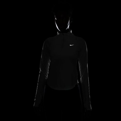 Maglia a maniche lunghe da running da donna Nike Tempo Swoosh Run Dri-Fit 1/4-Zip white/black