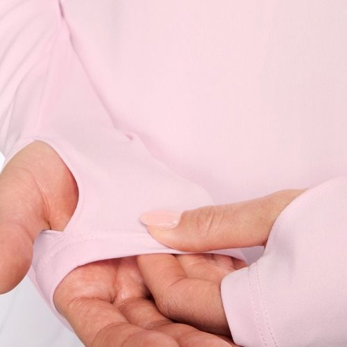 Maglia a maniche lunghe da running da donna Nike Tempo Swoosh Run Dri-Fit 1/4-Zip pink foam/white