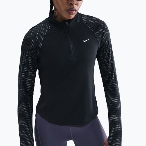 Maglia da running donna a maniche lunghe Nike Tempo Flash Dri-Fit 1/4 Zip black