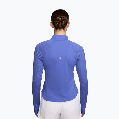Maglia running donna a maniche lunghe Nike Tempo Flash Dri-Fit 1/4 Zip sapphire/black/white