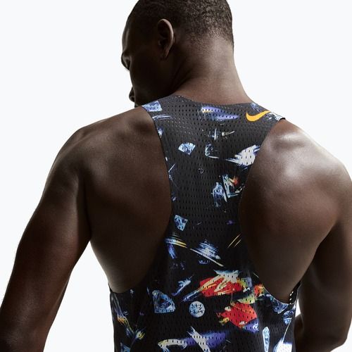 Canotta da running uomo Nike AeroSwift Dri-Fit ADV Singlet black/laser orange