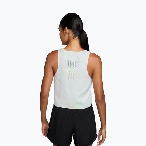 Canotta running donna Nike AeroSwift Dri-Fit ADV Cropped Tank Top off-white/black