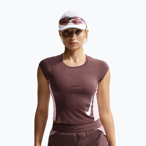 Maglia running donna Nike Swoosh Run Dri-Fit tattoo/pink foam/white