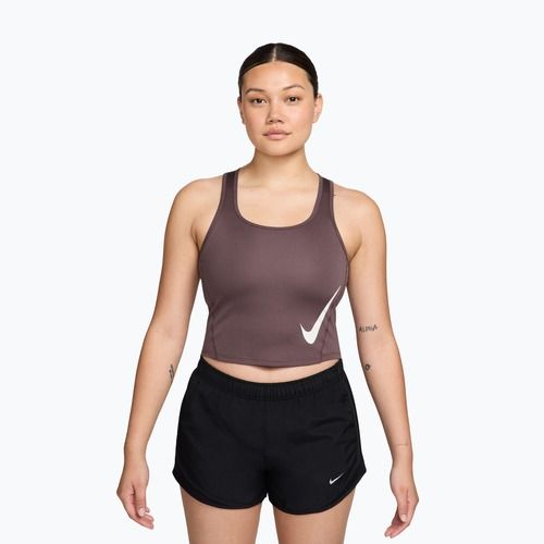 Maglia da running donna Nike Swoosh Run Dri-Fit tattoo/black/white