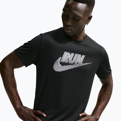 Maglia da running uomo Nike Miler Dri-Fit UV black/white