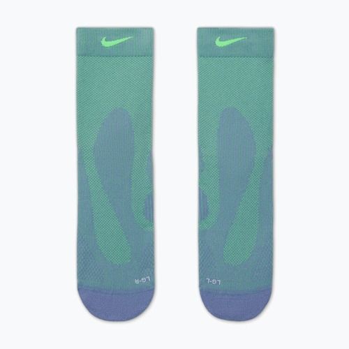 Calzini Nike Running Lightweight Micro Crew iron purple/voltage green/voltage green