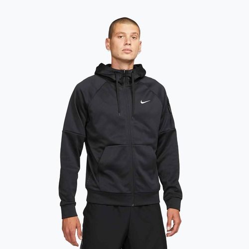 Felpa da allenamento uomo Nike Therma Fit Full-Zip black/black/white