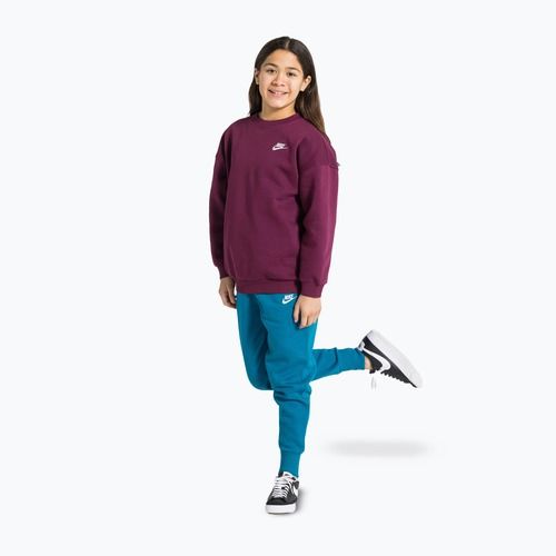 Felpa per bambini Nike Sportswear Club Fleece burgundy/white