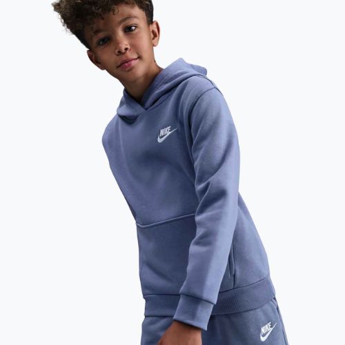 Felpa per bambini Nike Sportswear Club Fleece world indigo/white