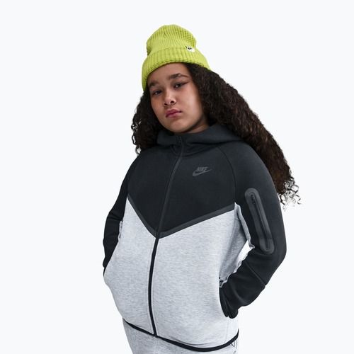 Felpa da bambino Nike Sportswear Tech Fleece Full-Zip dark grey heather/black/black/black