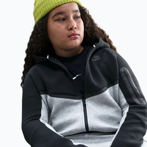 Felpa da bambino Nike Sportswear Tech Fleece Full-Zip dark grey heather/black/black/black