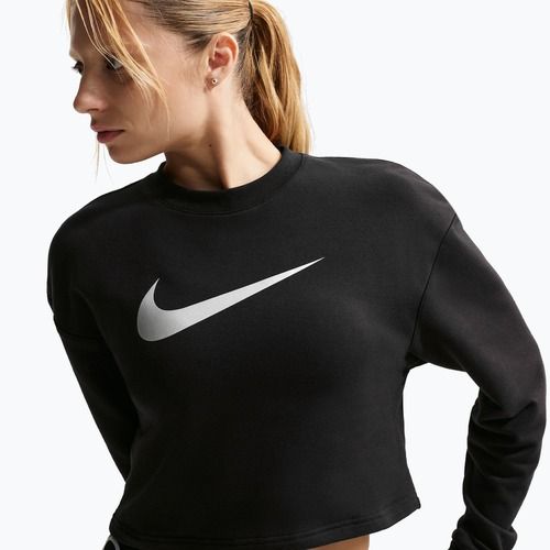Felpa da allenamento donna Nike Pro Dri-Fit Crew Neck black/metallic silver/white