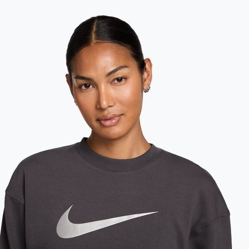 Felpa training donna Nike Pro Dri-Fit Crew Neck thunder grey/metallic silver/white