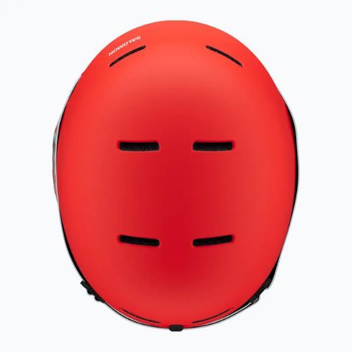 Casco da sci bambino Salomon Player Combo + Maschera da sci XV Jr cherry tomato/red silver mirror