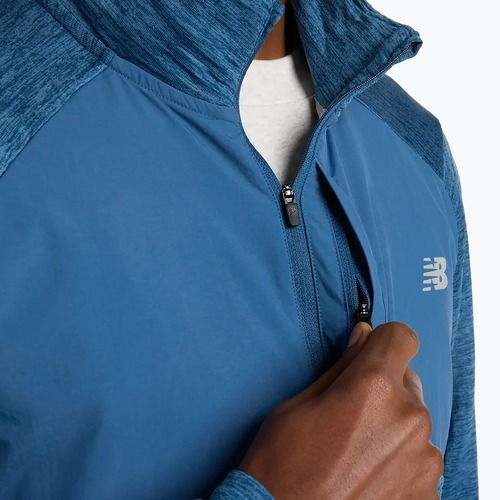 Maglia running a manica lunga da uomo New Balance Athletics Heat Grid 1/2 Zip dark shoreline