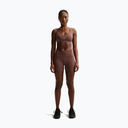 Reggiseno sportivo Nike Indy Padded Gloss light chocolate