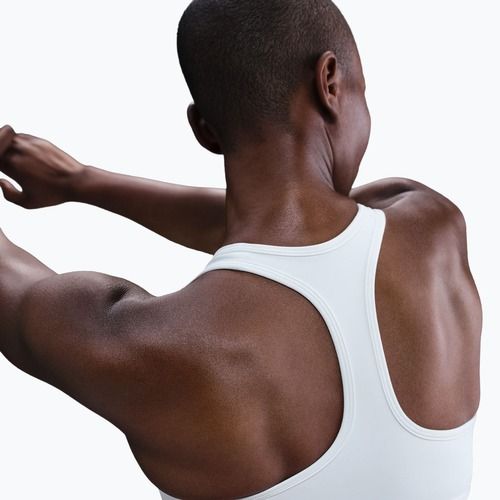 Reggiseno sportivo Nike Swoosh Medium Support white/black