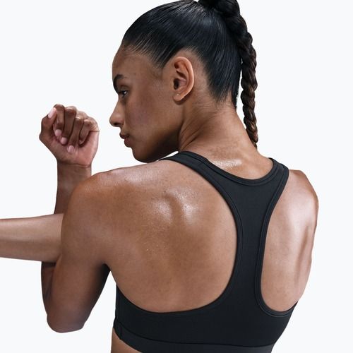 Reggiseno sportivo Nike Swoosh Medium Support black/white