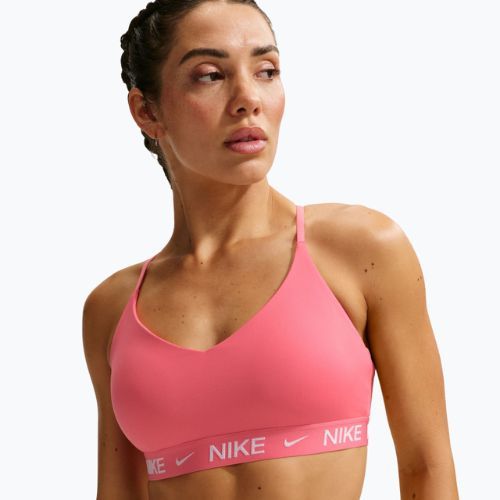 Reggiseno sportivo Nike Dri-Fit Indy Light Support sea coral/sea coral/white