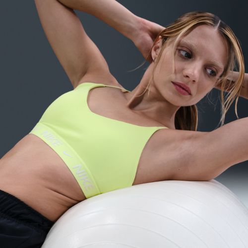 Reggiseno sportivo Nike Dri-Fit Indy Light Support light lemon twist/white pearl