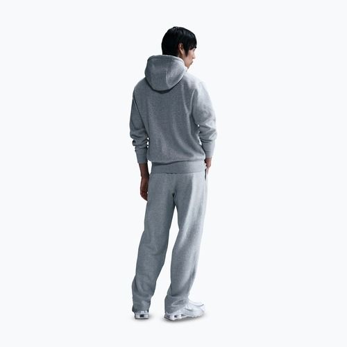 Felpa uomo Nike Club Full Zip Hoodie dark grey heather/light smoke grey/white