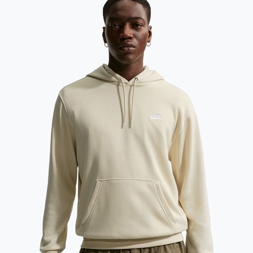 Felpa uomo Nike Club French Terry Pullover Hoodie light khaki/light khaki/white