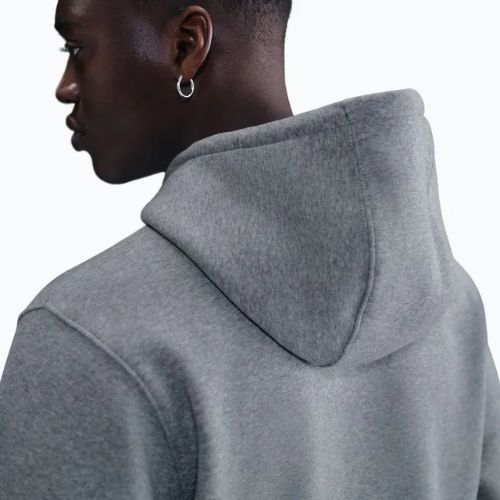 Felpa uomo Nike Club Pullover Hoodie dark grey heather/light smoke grey/white