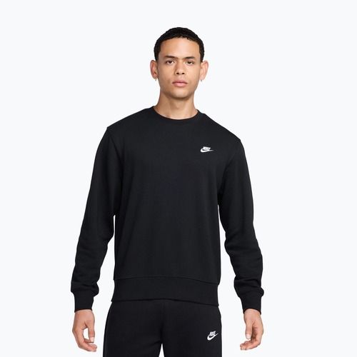 Felpa uomo Nike Club French Terry Crew black/white