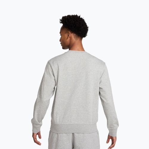 Felpa uomo Nike Club French Terry Crew dark grey heather/white