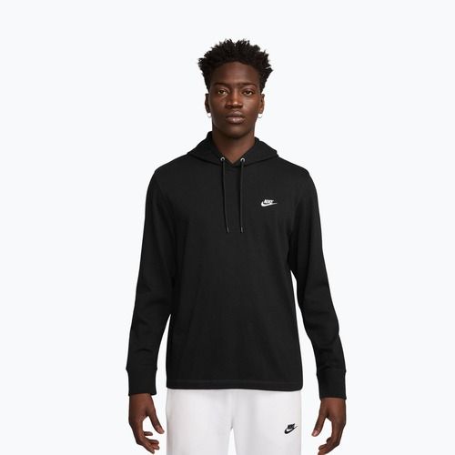 Felpa uomo Nike Sportswear Club Knit Pullover Hoodie black/black/white
