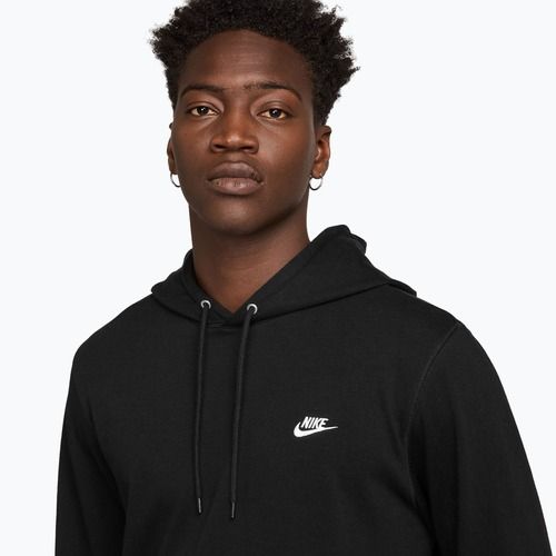 Felpa uomo Nike Sportswear Club Knit Pullover Hoodie black/black/white