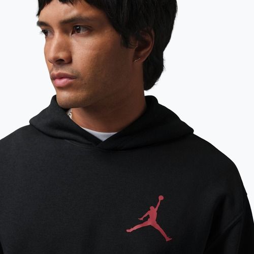 Felpa uomo Nike Jordan Pullover Hoodie black/gym red