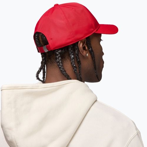 Cappellino con visiera Nike Jordan Rise Structured Metal Jumpman gym red/r511