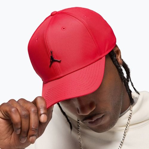 Cappellino con visiera Nike Jordan Rise Structured Metal Jumpman gym red/r511